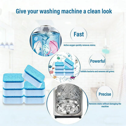 Washing Machine Cleaner 48 Pieces Safe Odor Remover Washing Machine Descaler For Odor Grime Scale Buildup Home Bathroom Laundry