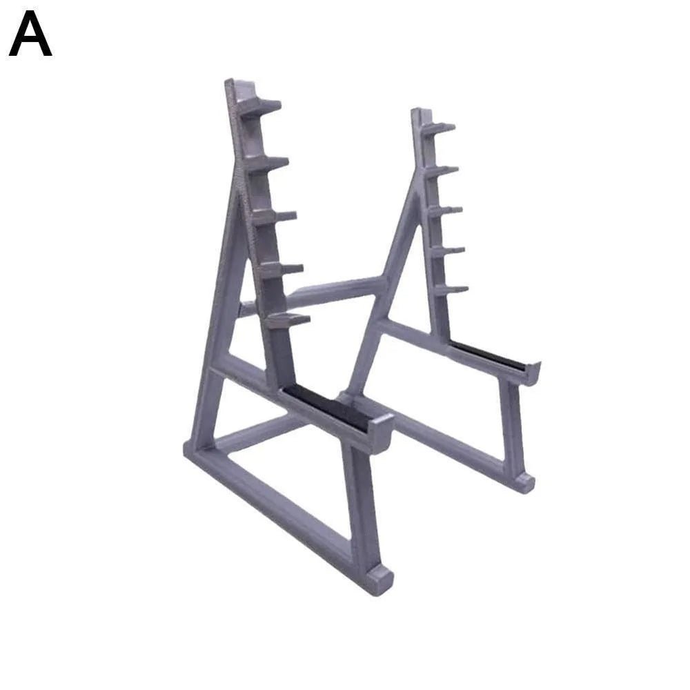 Stojak na Długopisy w Kształcie Stojaka na Sztangę - Metalowy Organizer Fitness Motyw Siłowni