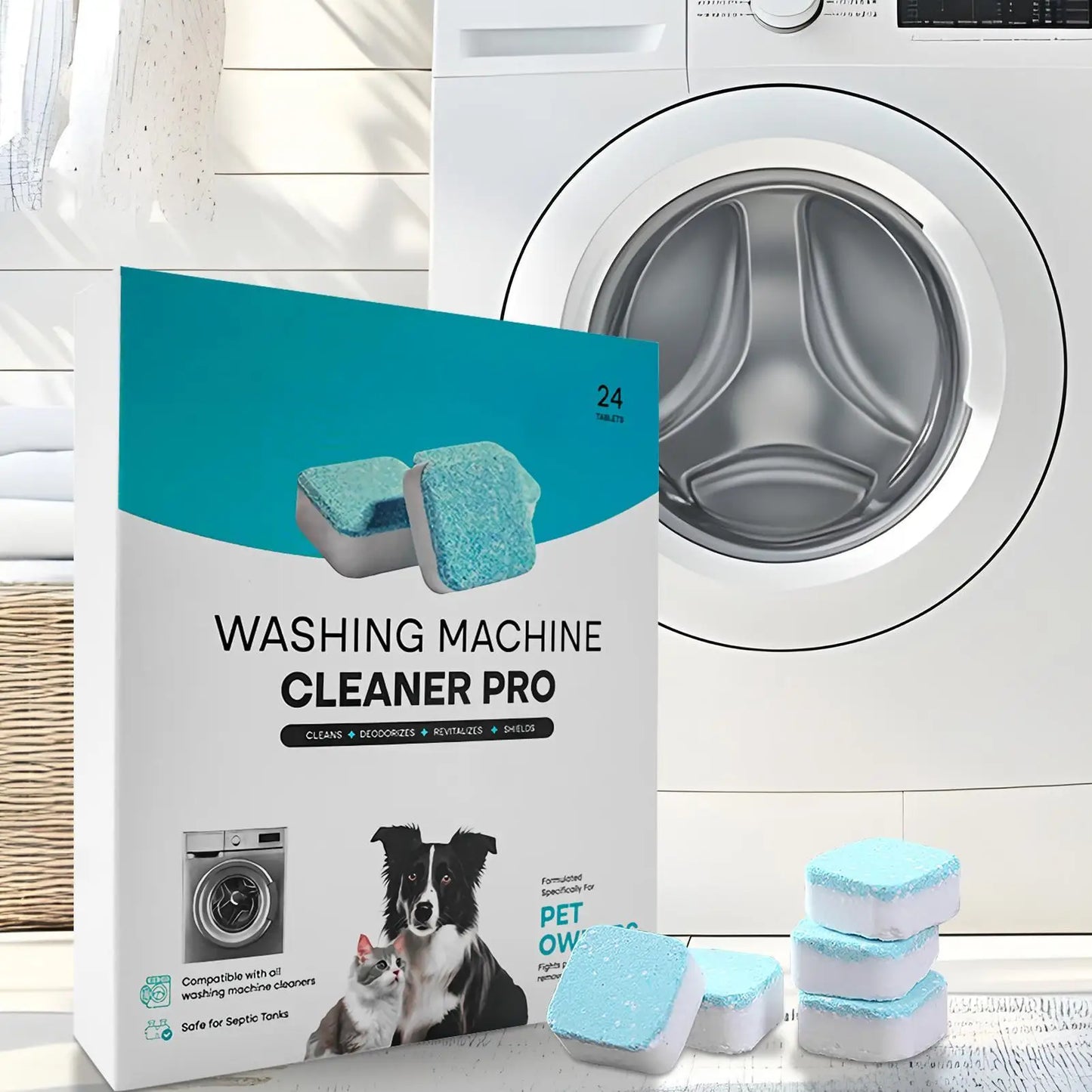 Washing Machine Cleaning Tablets 24Pcs/set Deep Cleaning Stain Remover Laundry Tub Deodorizer For Oxygen Cleaning