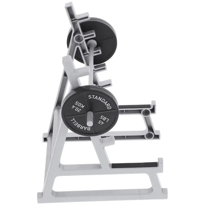 Stojak na Długopisy w Kształcie Stojaka na Sztangę - Metalowy Organizer Fitness Motyw Siłowni