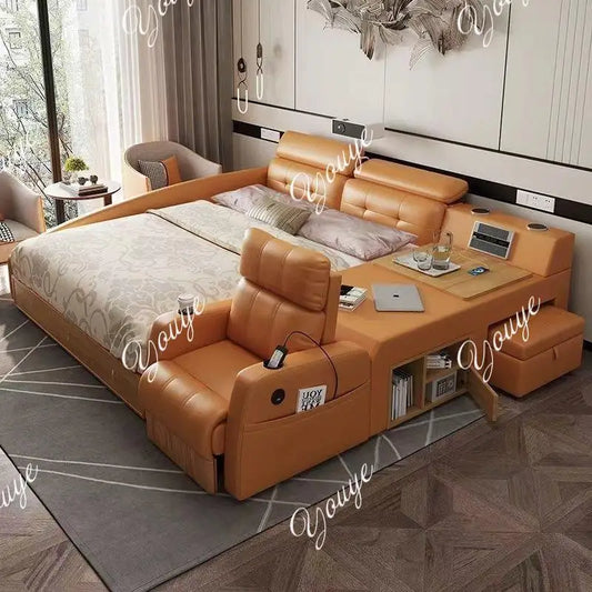 Łóżko Tatami z Projektorem 150/180x200cm - Elektryczne Smart Bed Space Capsule