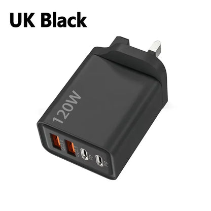 Ładowarka 120W 4 Porty USB Type-C PD - Szybka Samsung iPhone Xiaomi Huawei