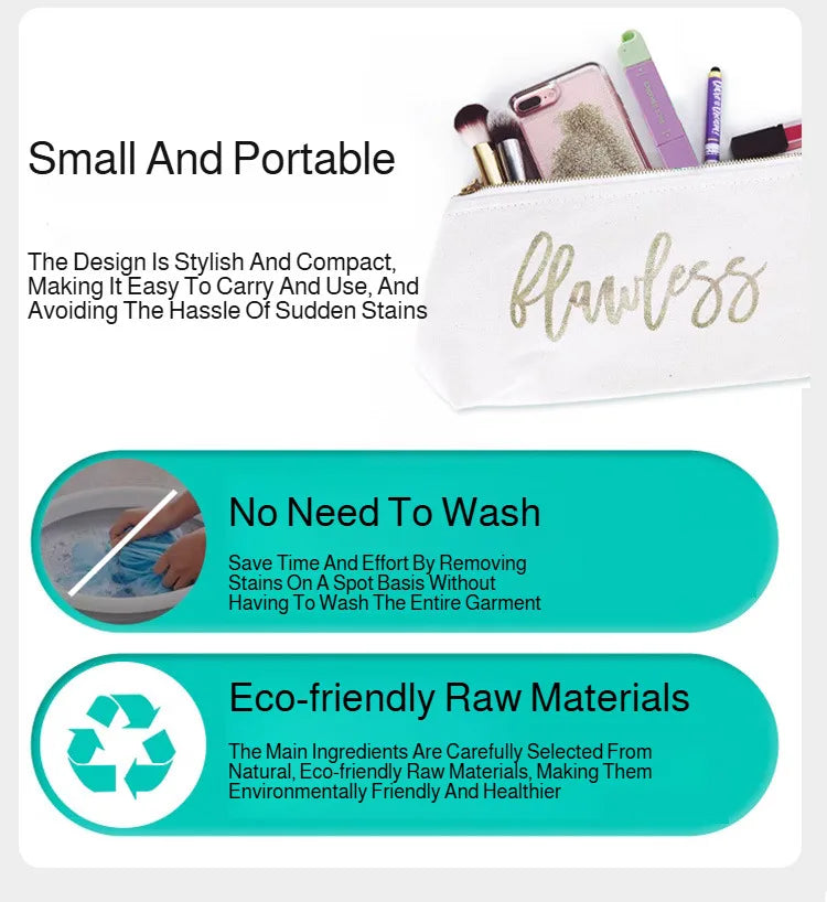 Stain Remover Pen Portable Oil Stain Remover For White Clothes No-Rinse Laundry Detergent Powder Alternative Strong