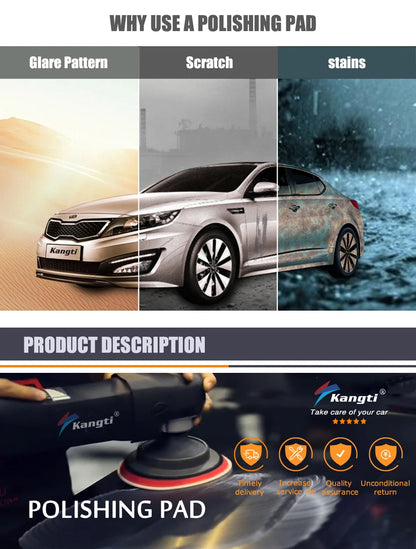 Gąbka Polerska z Wełny Jagnięcej 125mm/150mm - Pad do Woskowania i Polerowania Auta