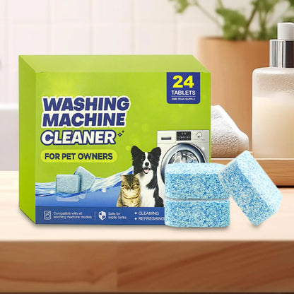 Washing Machine Cleaner Tablets 24 Tablets Odor Eliminator Top Loader Washer Descaler For Laundry Top Front Loader Washing