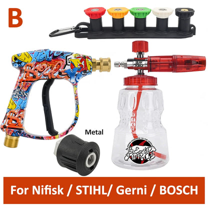 Zestaw Pistolet do Myjki Ciśnieniowej - Złączki Karcher Nilfisk Parkside Bosch