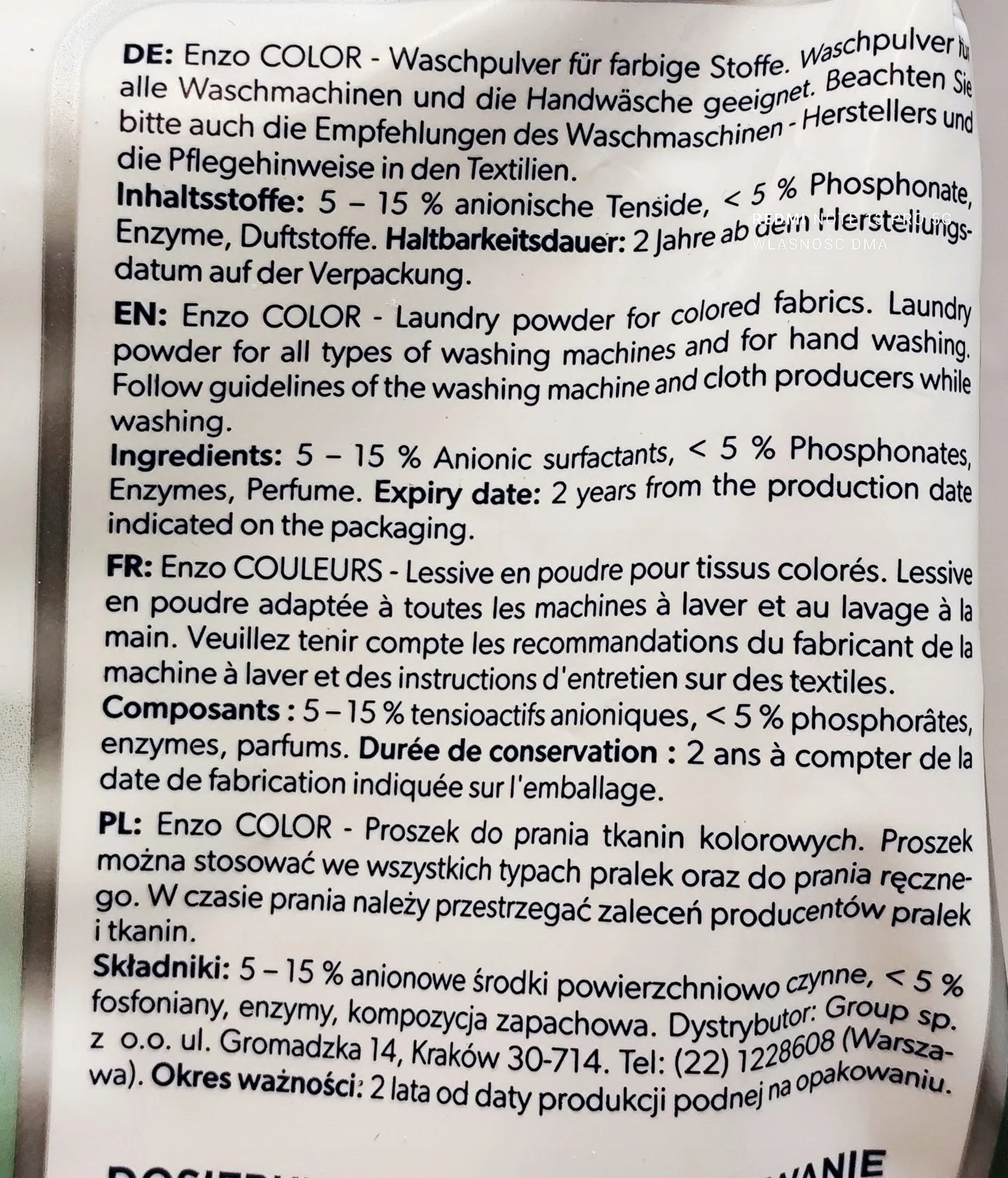 Deluxe Enzo 2in1 Color Washing Powder 4.50 kg 64p