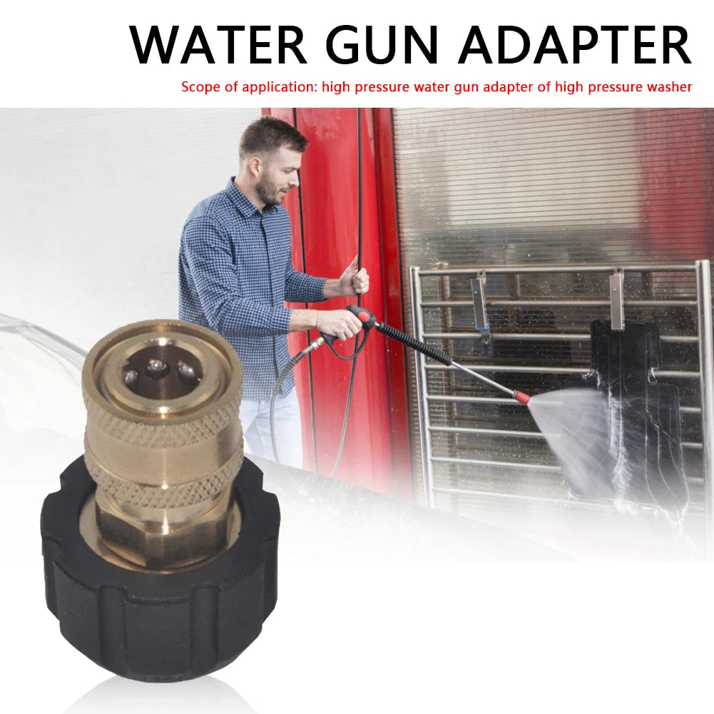 Adapter 1/4 3/8 Quick Connect Female M22 14-15mm - Pressure Washer 5000PSI Gun Adapter