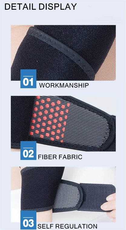 Samonagrzewająca Opaska na Nadgarstek z Terapią Magnetyczną - Kompresja i Ulga w Bólu