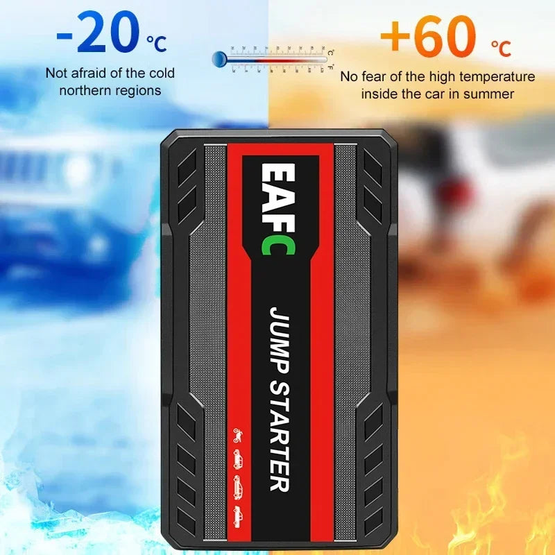 Rozrusznik EAFC 600A 12V - Jump Starter z Latarką LED SOS Powerbank
