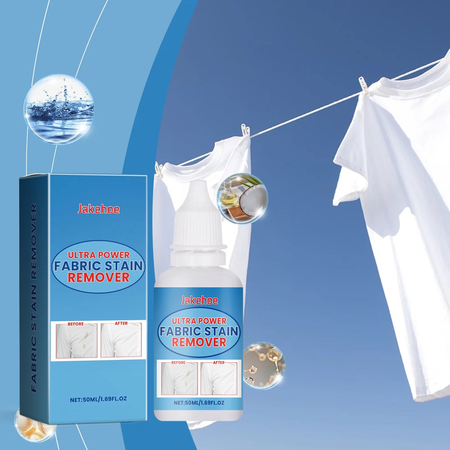 Fabric Stain Remover Clothes Rusts Coffee Stain Remover All in 1 Powerful Cloth Wash Soap Concentrated Fresher Laundry Detergent