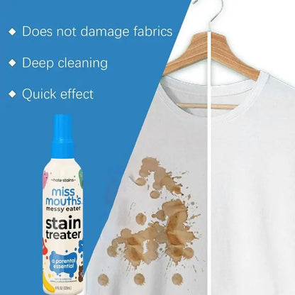 Stain Remover Spray Portable Stain Treater for Laundry Fabric Oil Remover Effective Laundry Spray for Food Pet Candle Stains