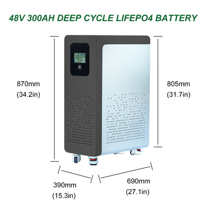 Bateria LiFePO4 48V 300Ah 15kWh - Litowa do Magazynowania Energii Solarnej PL EU