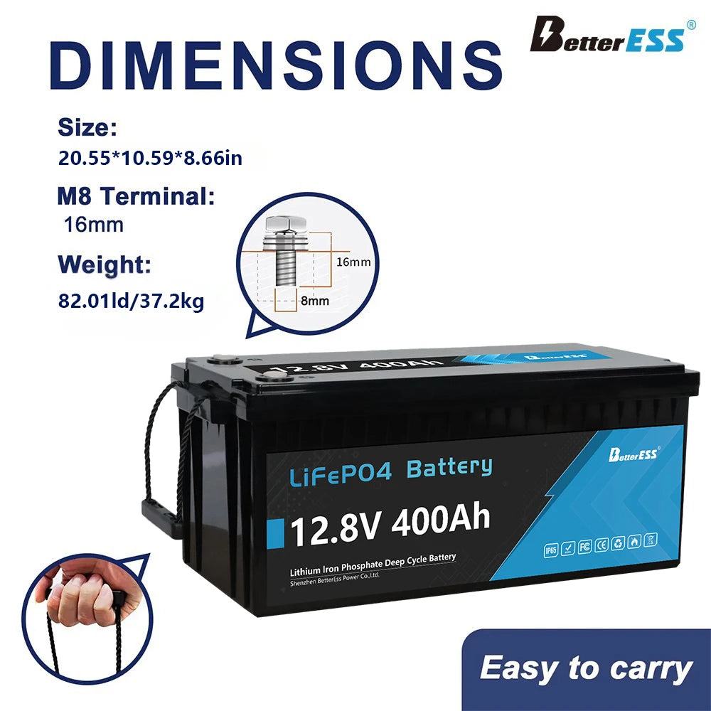 Bateria LiFePO4 12V/24V 100-400Ah - Litowa z BMS do Kamperów i Łodzi