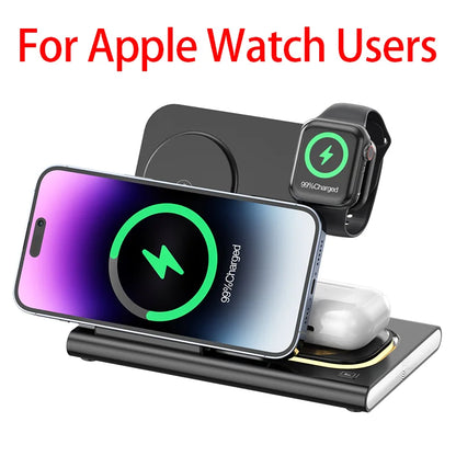 Ładowarka Bezprzewodowa 300W 3w1 Składana - iPhone 16/15/14 Samsung Watch AirPods