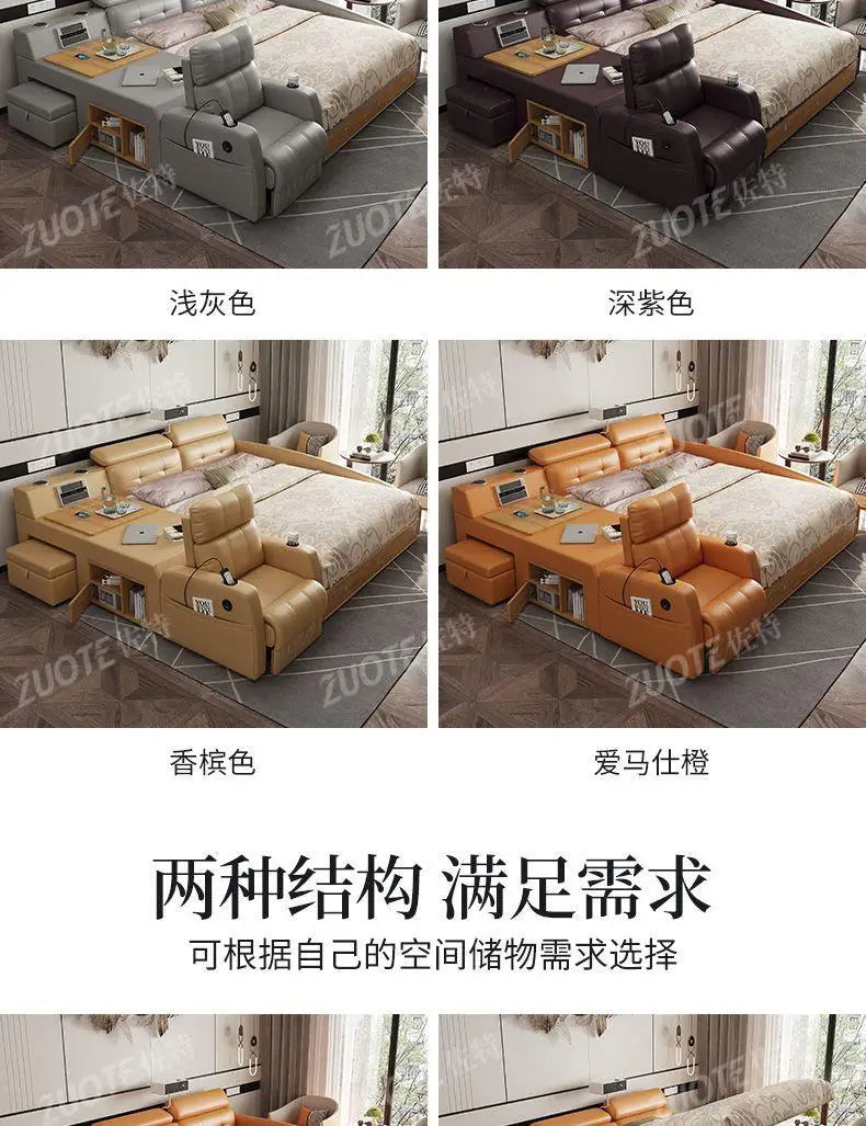 Łóżko Tatami z Projektorem 150/180x200cm - Elektryczne Smart Bed Space Capsule