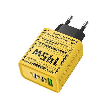 Ładowarka Sieciowa 145W 3 Porty USB-C - Szybkie Ładowanie PD QC3.0