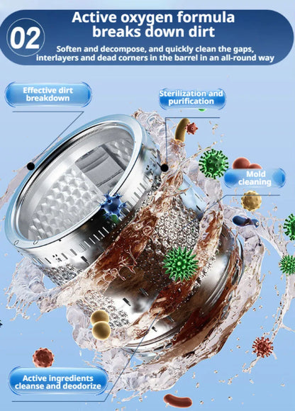 Washing Machine Cleaner Effervescent Tablets Deep Cleaning Washer Stains Detergent Laundry Tub Safe Deodorizer Household Tools