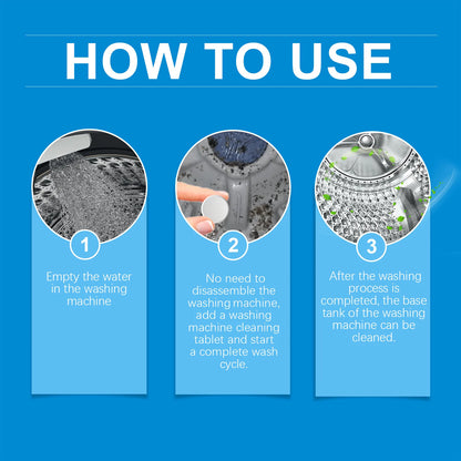 Washing Machine Cleaner Tablet Washer Deep Cleaning Tank Effervescent Descaling Machine Odor Removal Laundry Machine Clean Agent