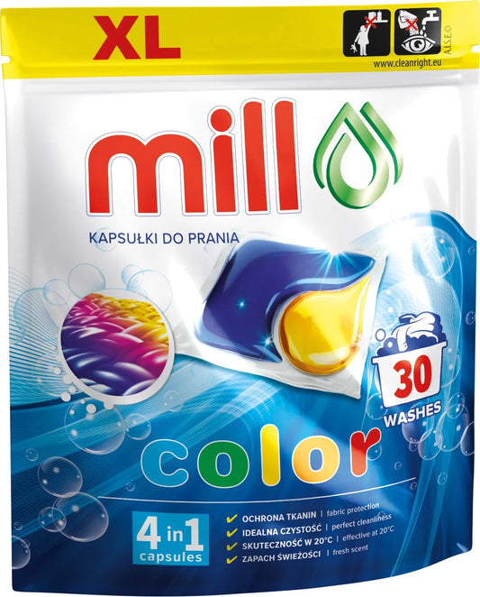 MILL Color 30szt - Kapsułki do Prania Kolorowych Tkanin