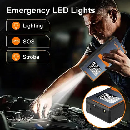 Rozrusznik Samochodowy EAFC 4w1 1200A - Jump Starter + Kompresor 150PSI