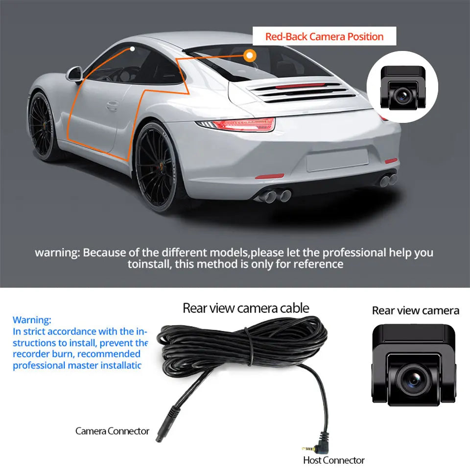 Kamera Samochodowa Dash Cam 4K UHD - DVR Night Vision WiFi GPS Parking 24H