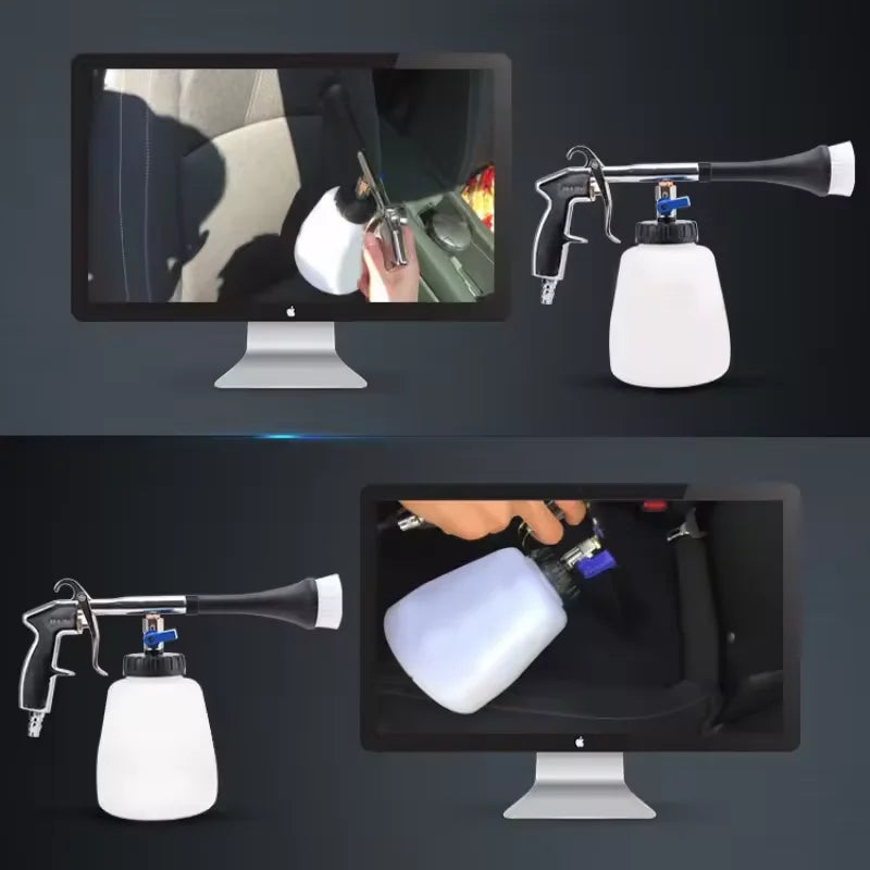 Tornador Washer Interior Cleaning - Deep Cleaning Gun Brush High Pressure Spray Rinsing Blowing Dust