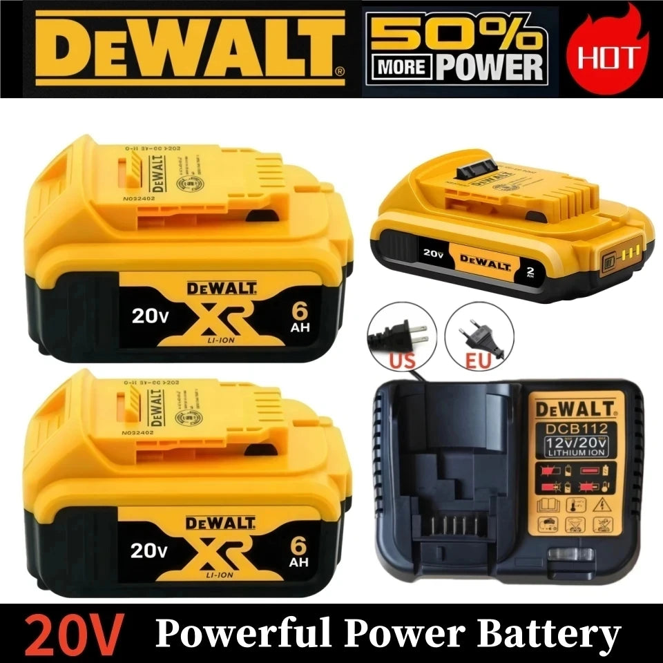 Bateria DeWALT 18V/20V XR Li-Ion 6.0Ah/5.0Ah - Ładowarka DCB205 DCB206 DCB202