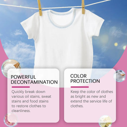 Bio-Enzyme Cleaning Tablets Clothing Oil Remover Clothes Sweat Stain Cleaner Laundry Whitener Fabric Clothes Effervescent Tablet