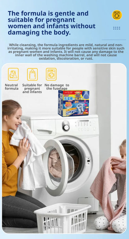 Washing Machine Cleaner Effervescent Tablets Deep Cleaning Washer Stains Detergent Laundry Tub Safe Deodorizer Household Tools