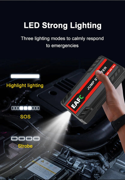 Rozrusznik Samochodowy EAFC 600A-2000A - Jump Starter Powerbank 12V Booster