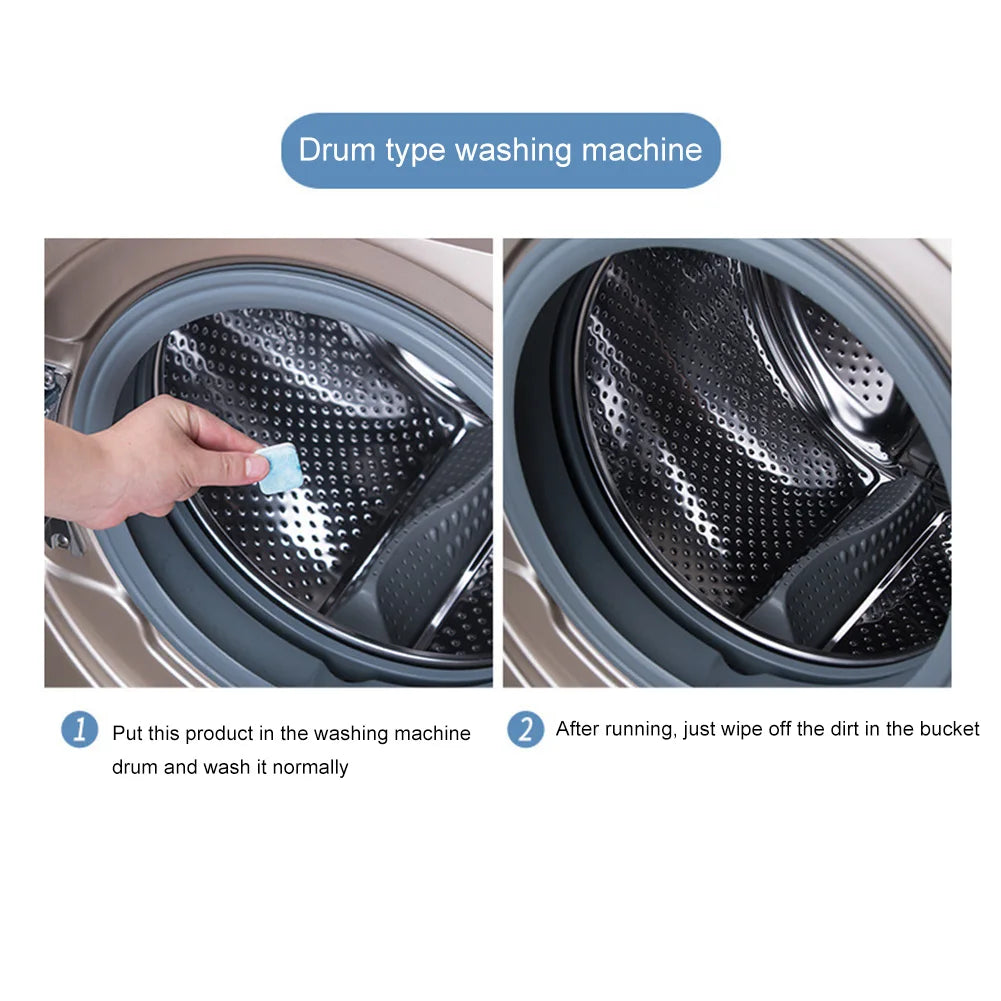 Washing Machine Cleaner Effervescent TabletsTank Cleaning Agent Drum Type Deodorant Remove Stain Detergent