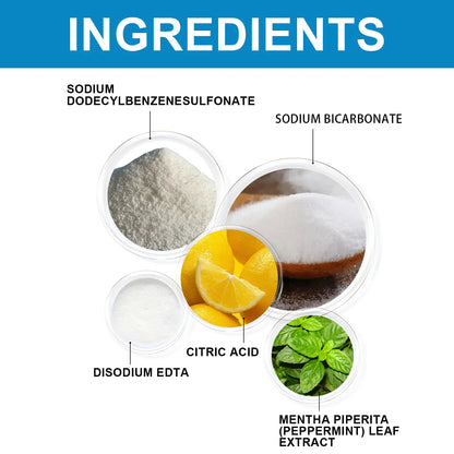 5g Washing Machine Cleaner Tablets, Effervescent Deep Cleaning & Deodorizing for Front/Top Load Washers, Removes Dirt & Odors