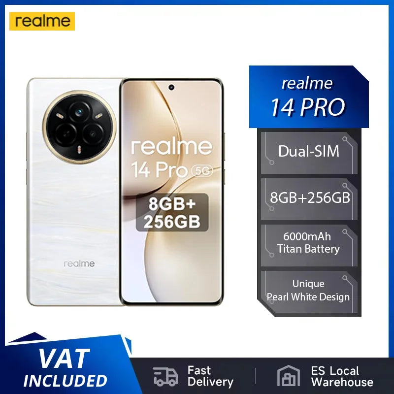 Realme 14 Pro 5G 8GB/256GB - IP69 Sony IMX882 OIS 50MP