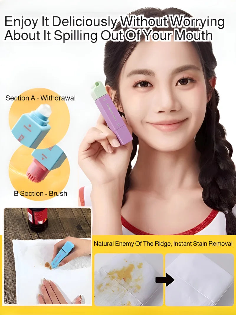 Stain Remover Pen Portable Oil Stain Remover For White Clothes No-Rinse Laundry Detergent Powder Alternative Strong