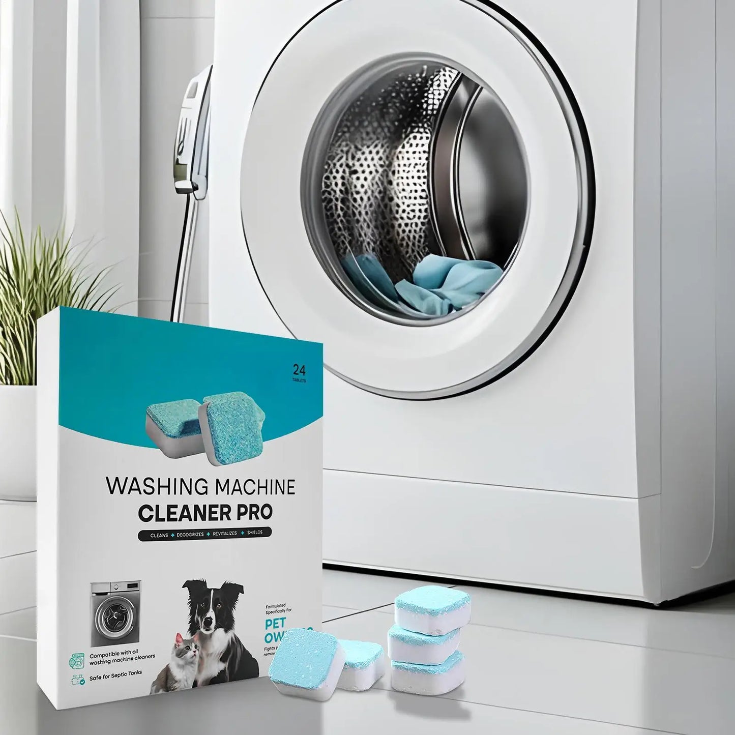 Washing Machine Cleaning Tablets 24Pcs/set Deep Cleaning Stain Remover Laundry Tub Deodorizer For Oxygen Cleaning