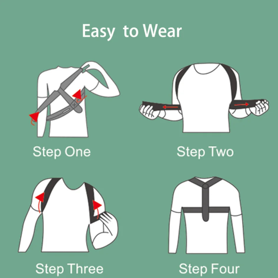 Korektor Postawy na Plecy i Ramiona - Regulowany Pas Ortopedyczny Przeciw Garbowaniu