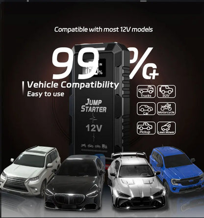 Rozrusznik Awaryjny 12V 6000mAh - Przenośny Powerbank z Oświetleniem