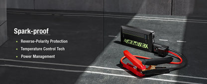 YESPER Rozrusznik Samochodowy 1200A - Mini Przenośny Booster do Uruchamiania Auta