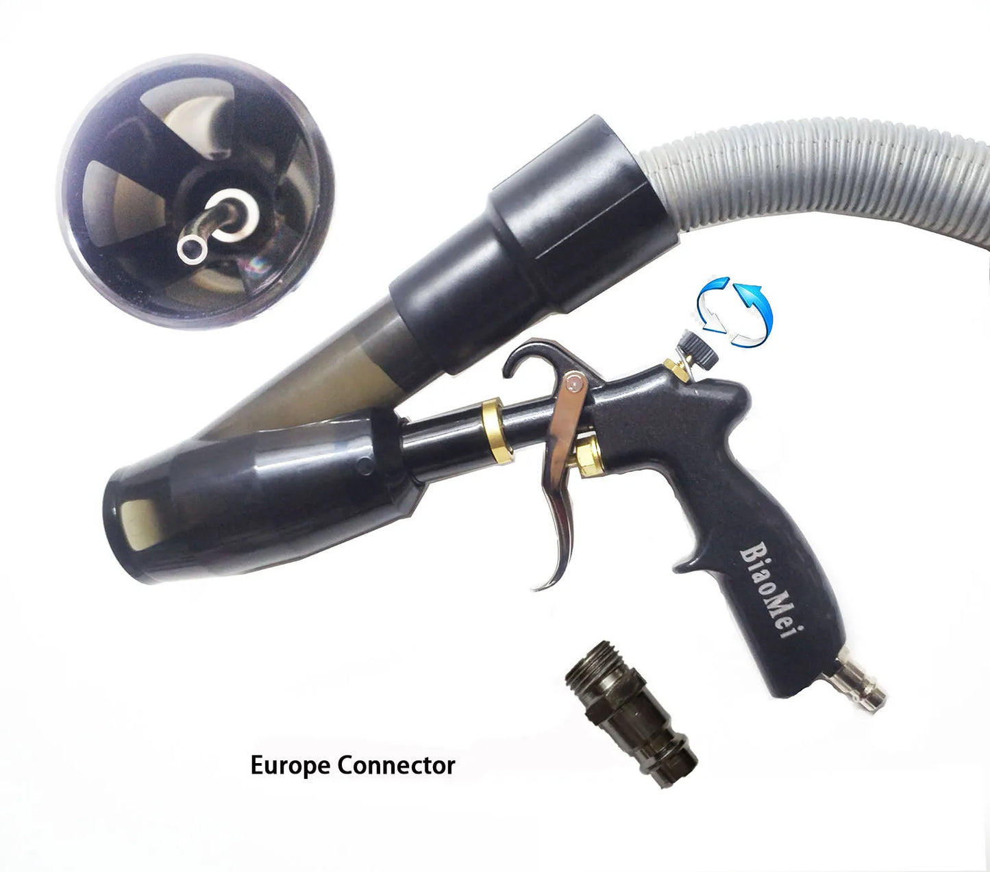 Car Interior Detailing Air Blow Tornado Gun &vacunm Gun ,Cleaning Tornador Gun Quickly Blasts Dirt and Dust