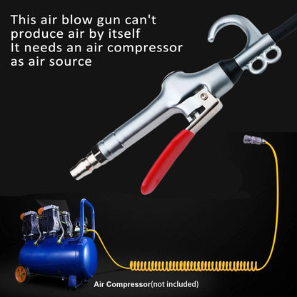 High Volume Air Blow Gun for Car Cleaning Gun Stainless Steel Car Detailing Interior Air Blow Gun Scalable no Air Leakage Hook