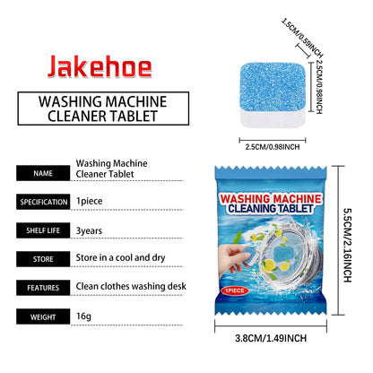 Washing Machine Cleaner Tablets - Removes Odor & Buildup in Front/Top Load Washers, Deep Cleans Drum & Pipes, Fresh Scent