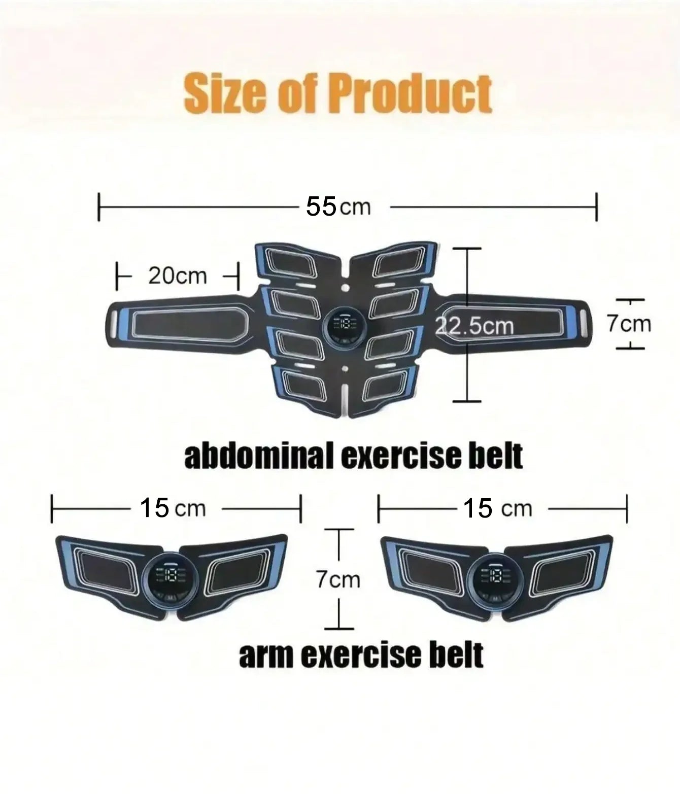 USB Rechargeable Abdominal Muscle Trainer Portable Abdominal Muscle Massager Electronic Training Belt Exercise Fitness Equipment