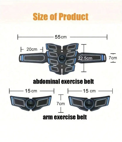 USB Rechargeable Abdominal Muscle Trainer Portable Abdominal Muscle Massager Electronic Training Belt Exercise Fitness Equipment