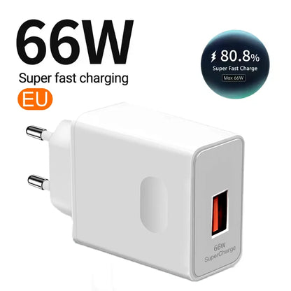 Ładowarka Huawei 66W Super Fast Charger - Type C Kabel 6A dla Mate 40 50 60 P50 P60 Nova Honor