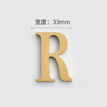 Mosiężne Numery Domowe i Litery - Samoprzylepne Znaki Ścienne 0-9 A-Z Złote