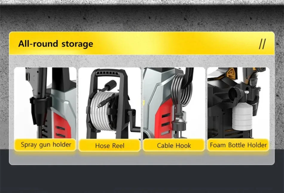 Myjka YOHON 1600W - High Pressure Speed Wash Machine Induction Motor Multi Water Source Car Cleaning