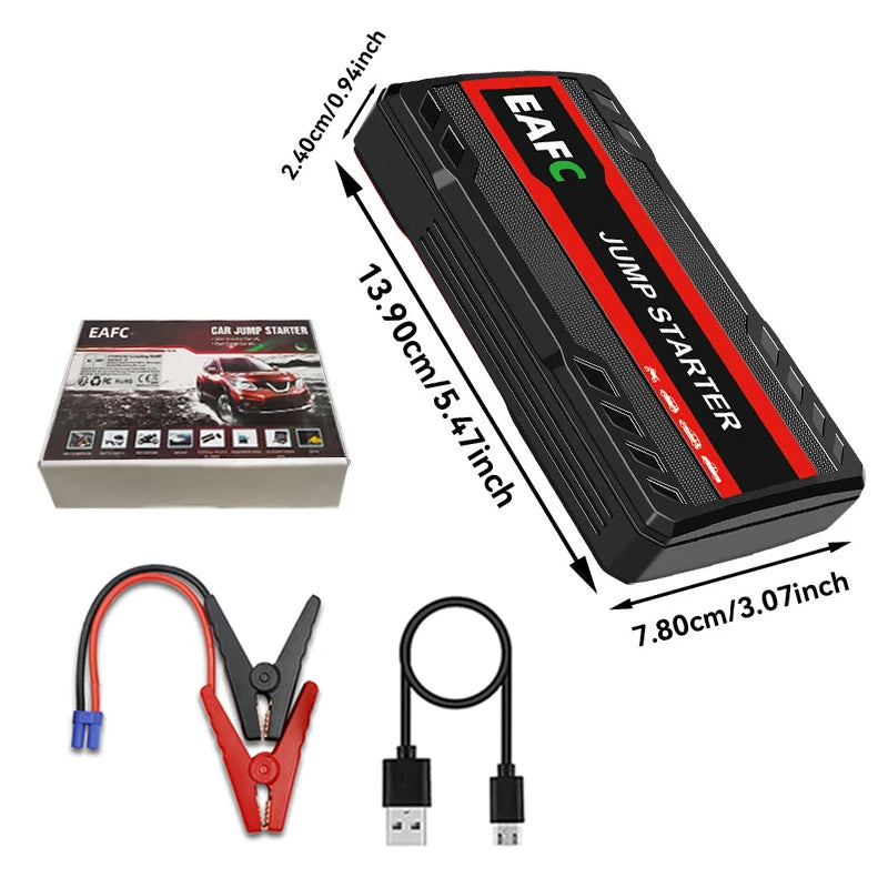 Rozrusznik Samochodowy 600A - Przenośny Booster Benzyna Diesel 12V