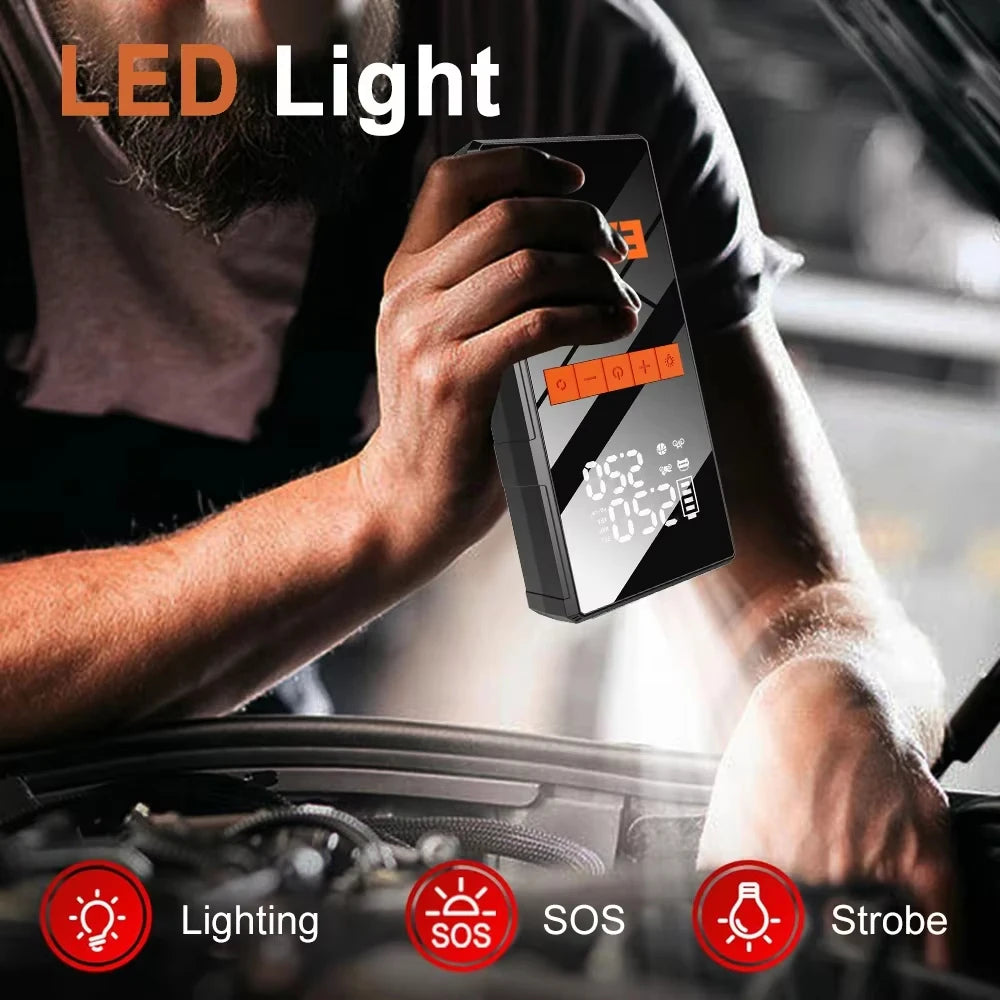 Rozrusznik Samochodowy 4w1 12V - Jump Starter + Kompresor + Powerbank