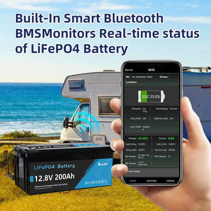 Bateria LiFePO4 12V/24V 100-400Ah - Litowa z BMS do Kamperów i Łodzi